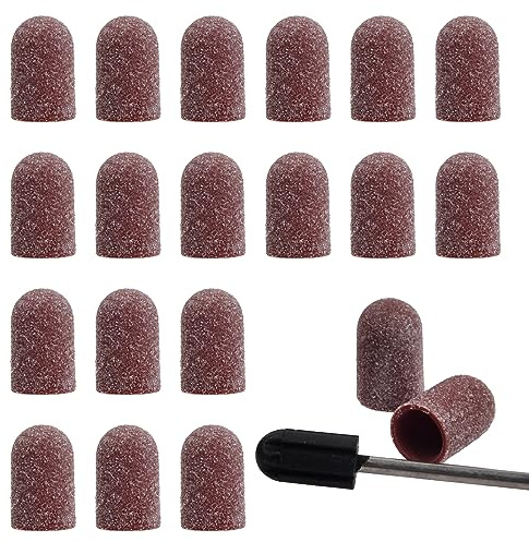 Volumoon 2 st sliplock för nageldekoration, nagelborrhuvuden för polering, slipband för nagelbitar, nagelborrar, nagelpoleringsbitar, nagelvård