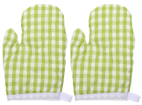 PRETYZOOM Ofenhandschuhe Hitzebeständig Aus Leichtem Polyester 2Er Set Topflappen Mit Aufhängeseil Einheitsgröße Für Links- Und Rechtshänder Zum Kochen Und Backen