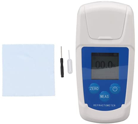 Digitaler Brix-Refraktometer, 0-55% Hochpräzises Digitales Zucker Refraktometer, Automatische Temperaturkompensation Brix Refraktometer für Trinkwasser, Getränke, Obstsaft, Extrakt der Bierwürze