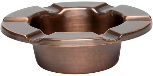 Stinky Cigar Einteiliger Aschenbecher - Langlebiger Edelstahl, Rostfreies, Unzerbrechliches Design - Winddichte tiefe Schüssel mit 6 Steigbügeln für gleichmäßiges Brennen - Perfekt für Entspannung auf