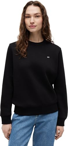Tommy Jeans Damen Tjw Reg Flag Crew Dw0dw19959 Pullover-Sweatshirt, Black (Black), L EU