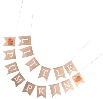 STOBAZA Kürbis Thanksgiving Wimpelkette Festliche Hängende Banner für Feier