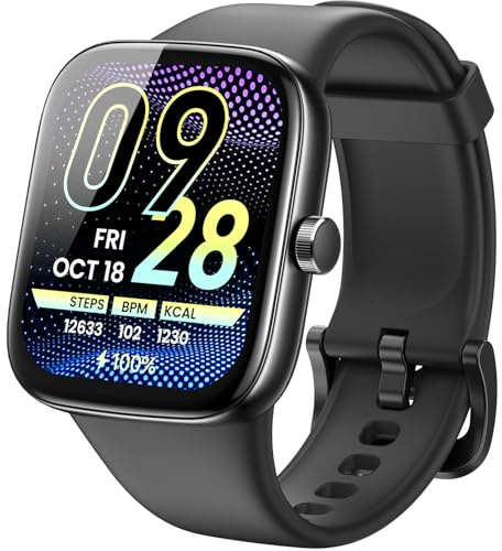 TOZO AMOLED S7 Smart Watch Bluetooth Call 1.85 Inch Ultra HD Screen, Dynamic Dials Messages Push 100+ Sports Modes, Detect Human Health Sleep Monitor with High Battery Life, Touch Function