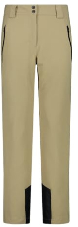 CMP Pantaloni Donna Stretch da Sci in Velluto Corduroy, Waterproof 20.000 (Beige (Sesamo), XS)