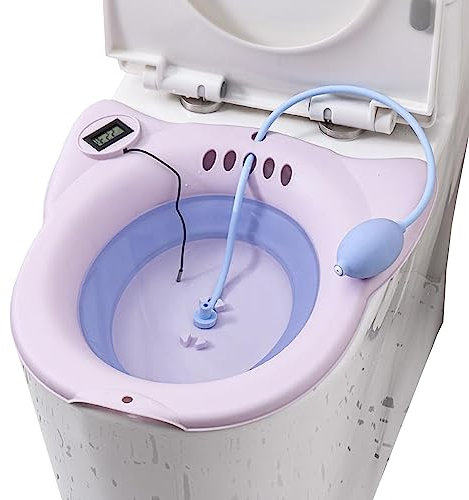 KHYTEBV Sitzbadewanne für die Toilette, elektrisches Sitzbad zur Behandlung von Hämorrhoiden, postpartal, automatisches Spülen und Einweichen zur Linderung von Vaginal-/Analfissuren