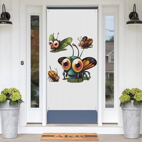 Cartoon-Insekten-Türabdeckungen, dekorative Valentinstag-Türdekoration, Fotografie-Banner, Türbanner für Veranda, Schild, Hintergrundposter für Urlaub, Party, Garten, Terrasse, Innen- und Außenbereich