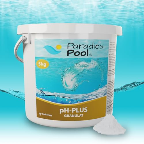Paradies Pool pH Plus Granulat 5 kg, pH Heber, Schwimmbecken, Pool, Qualität aus Europa