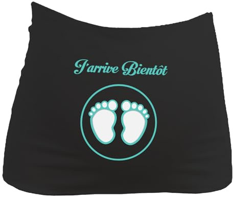 YONACREA Bandeau Ceinture de Grossesse Femme Enceinte – Maternité – Petits Pieds bébé bleu – Accessoire Future Maman – Confortable – Cadeau Original Baby Shower