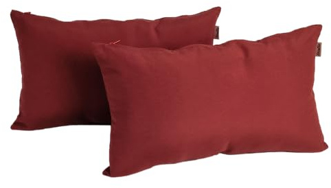 DiseLio | Pack 2 Fundas de Cojín 40 x 60 cm Color Liso Loneta Algodón y Poliéster - Hechas en España. Decoración Sostenible. Fundas Almohadones Ideales para la Cama. (LON 40x60) (Blanco, 40 x 60 cm)