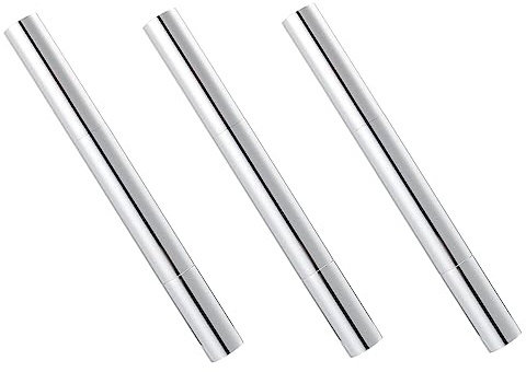 VICASKY 3 Stück Leere Nagelölstifte 3ml Nachfüllbare Kosmetikbehälter aus Kunststoff und Metall für Reise und Business Trip in Silber