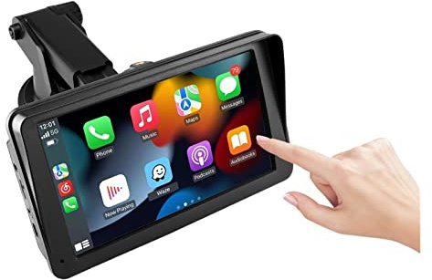 Caméra de recul pour Voiture 7 ''IPS sans Fil Carplay Auto Full HD écran Tactile Portable autoradio multimédia Lecteur vidéo Moniteur(Monitor add Cam)