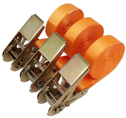Cuerda de tensión for Coche 1-6M x 25mm, Correa Amarre, Carga, trinquete, Tensor Fijo, Cuerda for Equipaje, Productos, Herramienta Cinta con Hebilla, 3 uds(2.5cm X 3Meter)