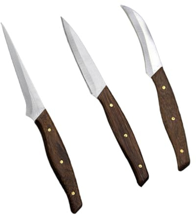 SAFIGLE Coltelli Per Intaglio Frutta in Acciaio Inox e Legno Coltelli Da Cucina Per Incisione e Intaglio Frutta Verdura