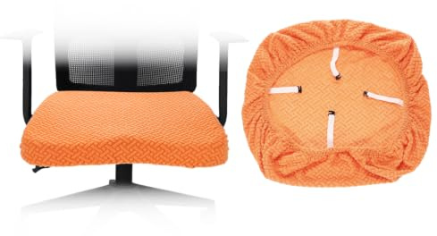 QUARKZMAN Funda para Silla De Oficina 46-54cm Funda Giratoria Cubre Naranja