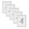 WOLTU Bilderrahmen 20x30cm 5er Set Fotorahmen Holzrahmen mit Passepartout, zum vertikalen oder horizontalen Aufhängen/Aufstellen, Posterrahmen Collage Wanddeko, Weiß