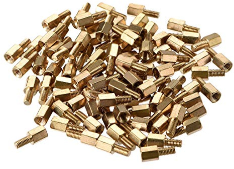 sourcing map 88 Stk.Hexagon Standoff Abstandhalter Schraube PCB M3 6+6mm F/M Messing de