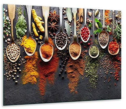 TMK Plaque de protection en verre électrique en une seule pièce avec protection contre les éclaboussures et planche à découper les épices