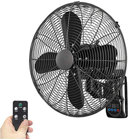 XYNH Ventilateurs Muraux Mural Avec Telecommande - Silencieux Oscillant Ventil Fan - Pour Chambres Serres Gymnases Bureaux - Ortable Ventilateur Réglable À 3 Vitesses