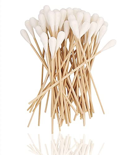 Kosmetex 100x Ohrreinigung für Hunde, 15 cm, Breiter 1cm Dicker Wattekopf, Wattestäbchen lang großer Kopf, Ohrreiniger Ohrreinigungsstäbchen für Haustiere, Hund, Katze