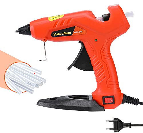 ValueMax Heißklebepistole klein, 30W Klebepistole mit 20 Klebesticks 7x100 mm, schnelle Aufheizung, für DIY, Kunst und Reparatur zu Hause