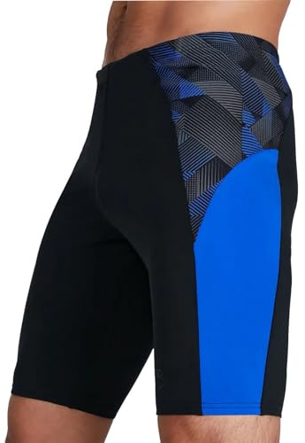 Speedo ECO Endurance + Splice Schwimmhose für Herren, Schwarz/Blue Flame/USA Anthrazit , 26 (DE 1)