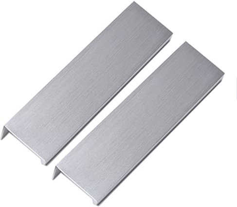 Schrankgriffe Verdeckter 2 Stück Schubladengriff Griffe Versteckte Schrankgriffe Silber mit Schrauben Aluminiumlegierung für Kleiderschrank Schrank Schlafzimmer Küche Wohnzimmer (1200mm)