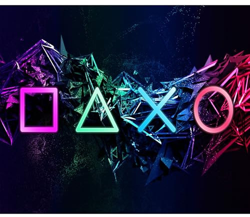 decomonkey Fototapete Spielkonsole Gamers 350x256 cm Tapete Fototapeten Vlies Tapeten Vliestapete Wandtapete Moderne Wand Wandbild Schlafzimmer Wohnzimmer Abstrakt Jugendzimmer Büro Schwarz Bunt