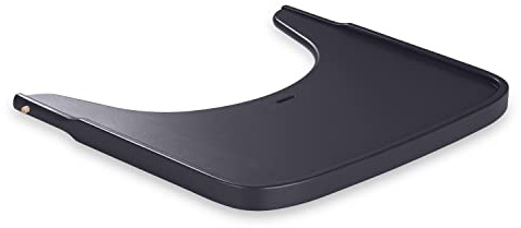 hauck Holz Essbrett für Alpha+ & Beta+ Holzhochstuhl Alpha Wooden Tray, für Kinder 6-36 Monaten, Esstisch aus FSC® zertifiziertem Buchenholz mit Erhöhtem Rand (Dark Grey) | Hochstuhl Essbrett aus Buchenholz mit erhöhtem Rand, 6-36 Monate, stabile Dübelbefestigung