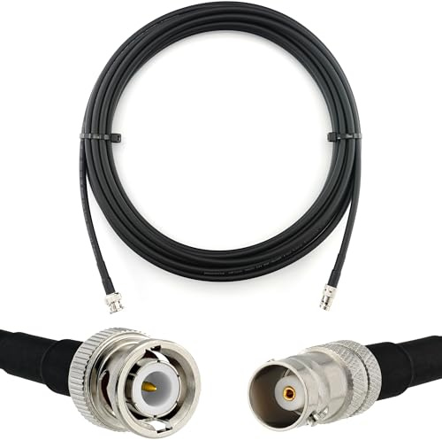 RANGEFUL BNC Maschio a BNC Femmina 5m cavo coassiale — HF-240 (equivalente a LMR 240) prolunga a bassissima perdita — per HAM cavo antenna CB radio analizzatore misuratore SWR VHF UHF marino rosmetro