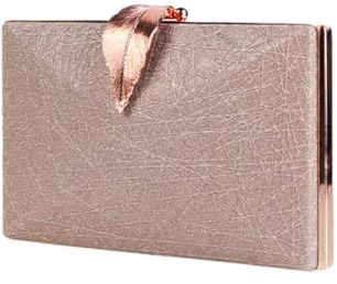 Hixingo Damen Cocktail Abendtasche Elegante Kette Tasche Clutch Bag für Frauen Kleine Glitzer Handtasche Party Clutch Geldbörse für Hochzeit Parteien Abschlussball (Roségold,19.2x13.5x5cm)