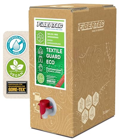 FIBERTEC Textile Guard Eco RT 100% PFAS-freie Imprägnierung 3L - Imprägnierspray für Jacken und weitere Outdoorbekleidung, Wetterschutz Made in Germany