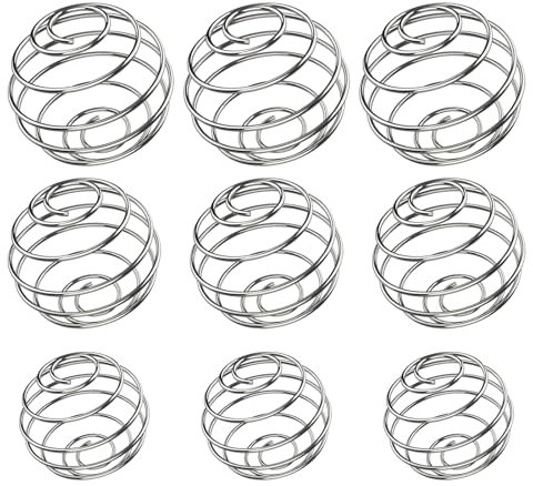 DALAETUS 9 Pcs Mixer Ball Set, Stainless Steel Shaker Ball for Drink Bottle Shaker Cup, Spring Ball Mixing Wire Whisk Ball for Shaker,Drinking Bottle Cup (3 Small, 3 Medium, 3 Large)