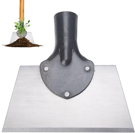 Pala da giardino multifunzionale, pala per la pulizia del giardino | Raschietto per erbacce con pala piatta | Pala per bordi piatti Raschietto per esterni Pala in acciaio per utensili per diserbo, bor