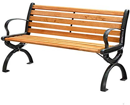 CCKUHN Gartenbank für den Außenbereich, Gartenbank für die Terrasse im Freien, Parkbank mit Rückenlehne und Armlehnen, Loungesessel für den Innenhof, bietet Platz für 2–3 Personen, Sitze