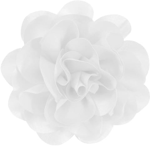 Mecool Große Rosen-Haarspange für Hochzeiten, Partys, Brosche, Ansteckblumen, Haarschmuck, Haarspange, Haarschmuck für Damen, Accessoires, Haarspangen, Mädchen, Weiß