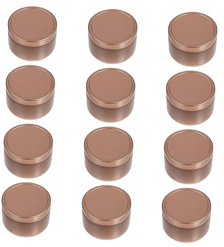 BEBEMOKO 12pezzi Barattoli Per Candele Lattina Contenitori Per Cera Fai Da Te Per Decorazioni e Regali Resistente