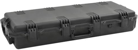 vidaXL Koffer für Flugreise Tragbar Schwarz 100,5x42x17 cm PP, Koffer, Hartschalenkoffer, Werkzeugkasten, Transportkoffer mit Schaumstoff