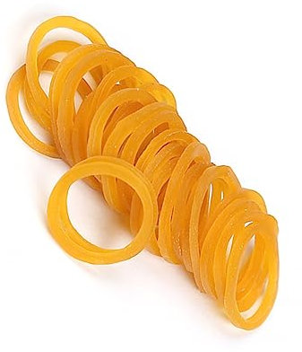 SHOWERORO 100g Elastic Bands Heavy Duty Stretchable Natural Round Bundled Ring for Organizing