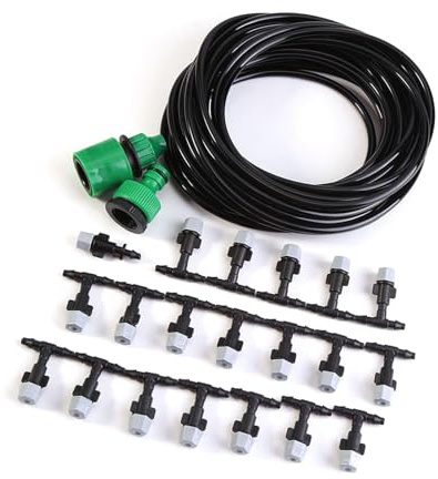 Kit De Riego Por Goteo Micro, Sistema De Riego Por Goteo Sistema De Refrigeración Por Niebla De Agua, Manguera, Boquilla De Aspersión, Jardín, Terraza, Kit De Micro Riego Para Plantas, Flores (10 M)