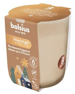 Bolsius Silent Night - doftljus - 6 stycken - 25 timmars bränntid - 80 x 73 mm - naturliga extrakt - innehåller veganskt vax - palmoljefritt