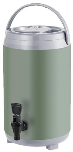 KhUkhu Dispensador De Bebidas Aislado De Acero Inoxidable con Grifo, Tetera para Leche Fría Y Caliente, Dispensador De Bebidas Frías Y Calientes, para Café, Té, Agua, Leche, Jugo,C,8L