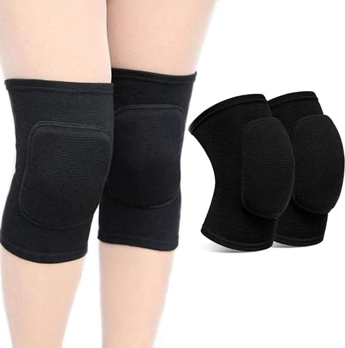 MingFontec 1 Paar knieschoner tanzen für Volleyball, Handball, Hallensport, Tanz,nti-Kollision Weiches Verdickung Schwamm Knieschoner, Elastische Kollision Vermeidung