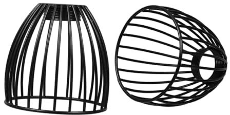 Sosoport 2 Stück Lampenschirm Aus Metallkäfig Mini Vogelkäfig-Design Aus Eisen Deckenleuchtenschirme Für Wohnzimmer Esszimmer Café Diy-Lichtabdeckung Im Vintage-Stil