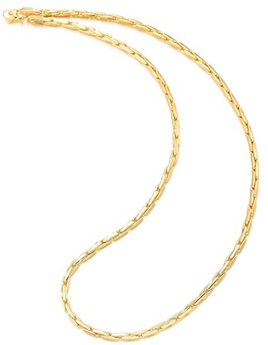 COOLSTEELANDBEYOND Collana Catena Marina Classica Uomo Acciaio Oro Lucido Catena Maglie Ancora Gioiello