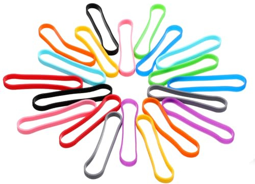 Mabor 30 stycken stora silikongummiband 5 mm breda gummiband återanvändbara 7 cm elastiska gummiringar för kontor, hushåll och för att binda ihop föremål