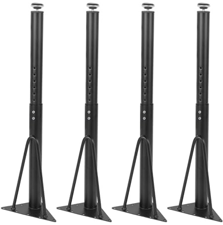 EUNEWR Tischbeine Höhenverstellbar, 50-75 cm Tischbeine Metall Schwarz, 4 Stück Möbelfuß Verstellbar für DIY Möbel, Schreibtisch, Esstisch, Couchtisch, Bürotisch