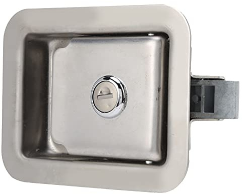 Odorkle Serrure de Panneau de Groupe électrogène en Acier Inoxydable, Serrure de Porte de Camion Sécurisée avec 2 Clés pour Boîtes à Outils et Armoires électriques, à Poignée Polie pour Remorques de