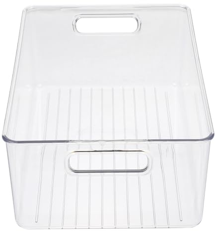 Beavorty Boîte de Rangement en Plastique pour Bureau, Panier sans Couvercle pour Papeterie, Solution Portable pour Maison et Organisation d'Espace