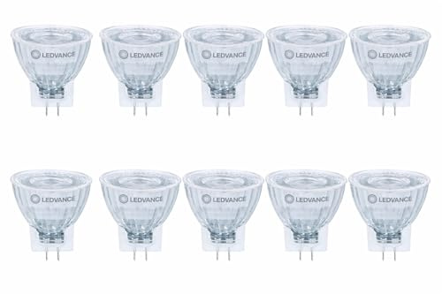 LEDVANCE 10er LED MR11 Spot, GU4, 3,5W, Warmweiß 2700K, 345lm, 36°, 12V AC/DC, Ersetzt 35W Halogen 10er SPARPACK