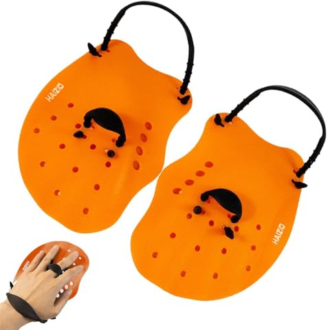 Swimming Paddles | Adjustable Silicone Webbed Swimming Gloves for Kids,Colorful Kids Training Tools for Adults,Swimming Pool Aids with Drainage Holes